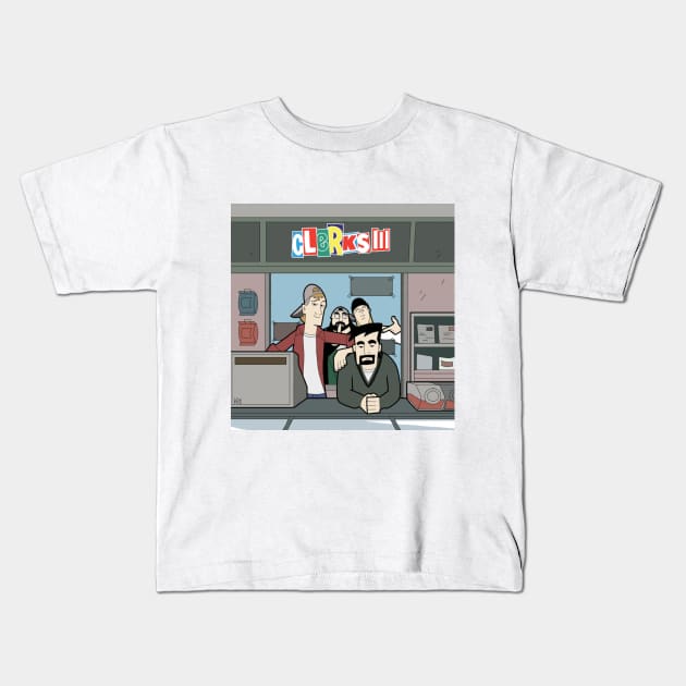 Clerks 3 Kids T-Shirt by Pizza Alert